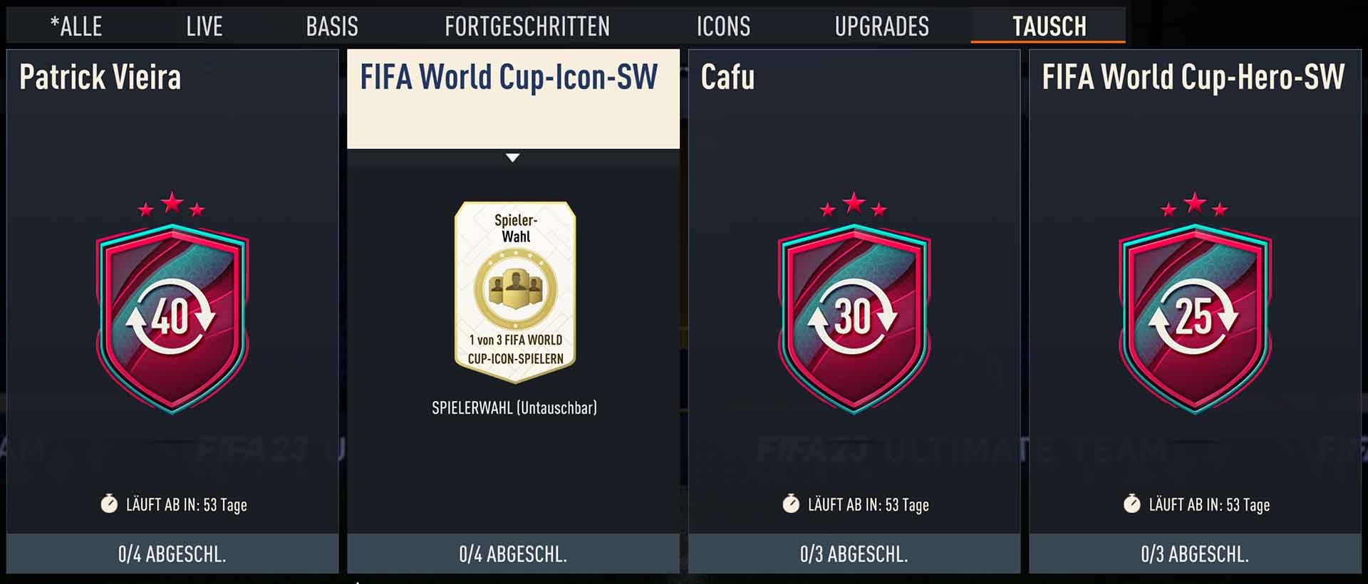 FIFA 23 World Cup Tausch Token Tracker Alle SBCs und Aufgaben mit WC